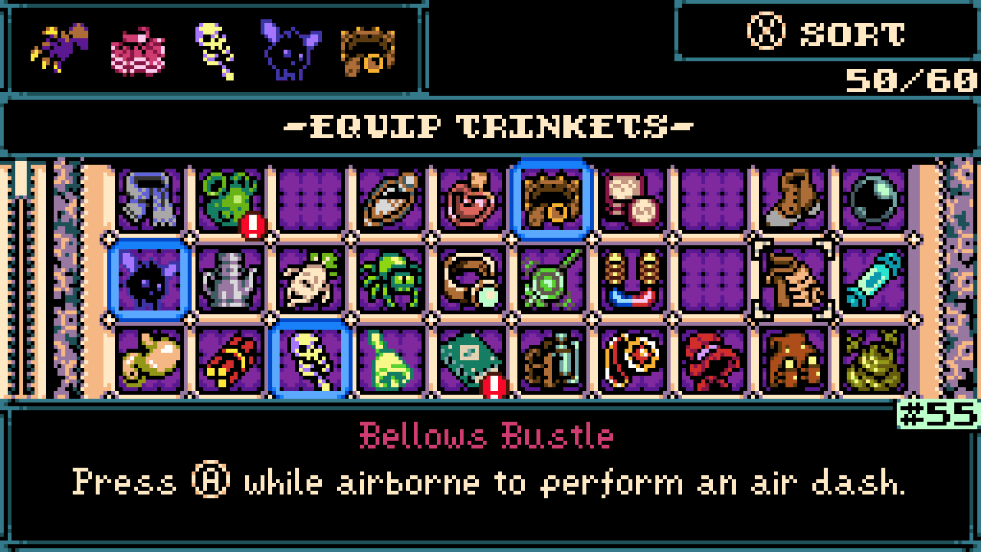 Mina the Hollower official equipment screenshot