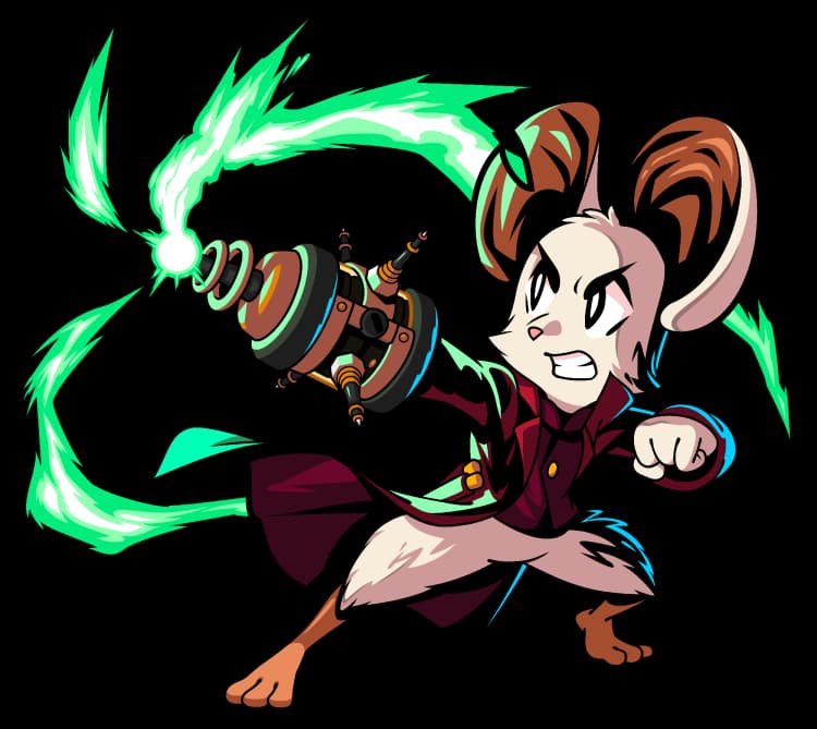 Battery Buster weapon art from Mina the Hollower